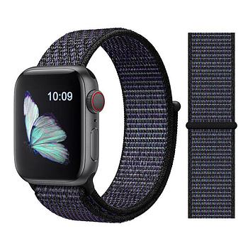 Нейлоновий ремінець для Apple Watch 42/44/45/49 mm Midnight Fog