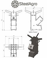 Турбо піч для приготування їжі "Козачка М" (ракетна піч на дровах) З ЖАРОМІЦНИМ ПОКРИТТЯМ +чохол, фото 8