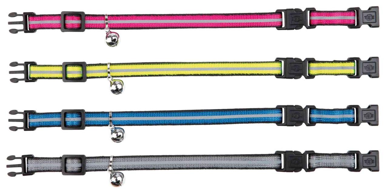 TRIXIE TX-41673 Нашийник для кішок нейлоновий регульований з двома застібками з відбивачем та дзвіночком