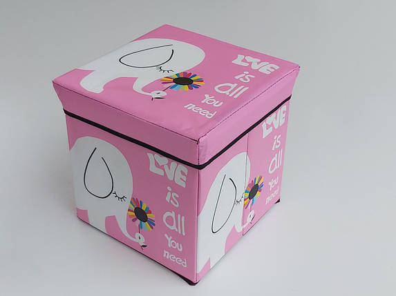 Коробка-органайзер KP30 Ш 30*Д 30*В 30  см. Колір рожевий для зберігання одягу, взуття чи невеликих предметів, фото 2