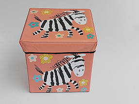 Коробка-органайзер KP30 Ш 30*Д 30*В 30  см. Колір оранжевий для зберігання одягу, взуття чи невеликих предметів, фото 3