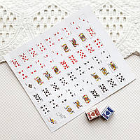 Миниатюра набор игральных карт Красные и синие 1.6*1.1 см