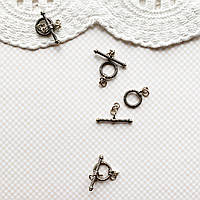 Срібло з о.Балі Застібка тогл "Смуги" кільце - 12 мм паличка - 24 мм