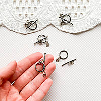 Срібло з о.Балі Застібка тогл "Сплетіння" кільце - 15 мм паличка - 25 мм