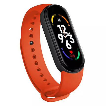 Фітнес-браслет-трекер Smart BAND М7 спортивний розумний смарт-годинник з крокоміром і тонометром Червоний, фото 1