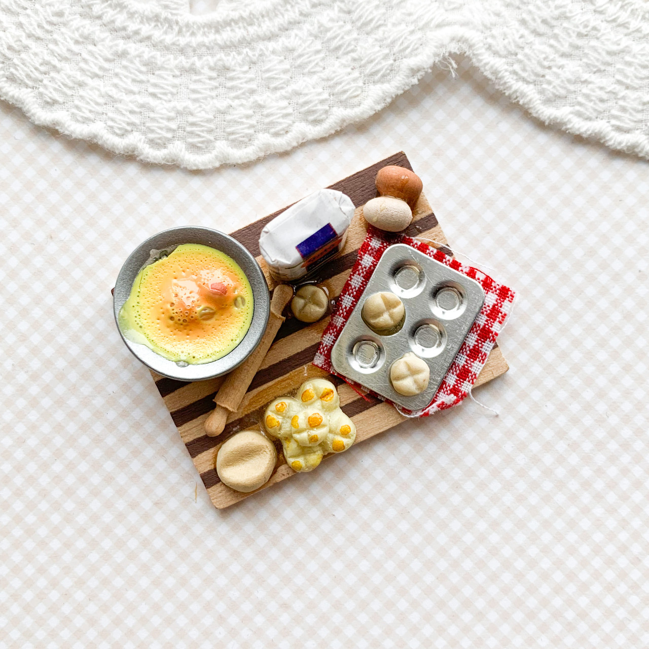 Мініатюра створення булочок (невеликий нюанс) 5*3.7*2.4 см, фото 1