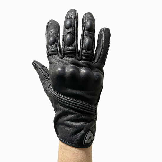 Мотоперчатки шкіряні із захистом кісточок REV'IT для сенсорних екранів чорний, фото 1