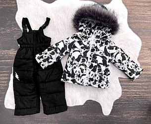 Зимовий дитячий теплий костюм на овчинці від 1 року розміри (86, 92, 98), фото 1