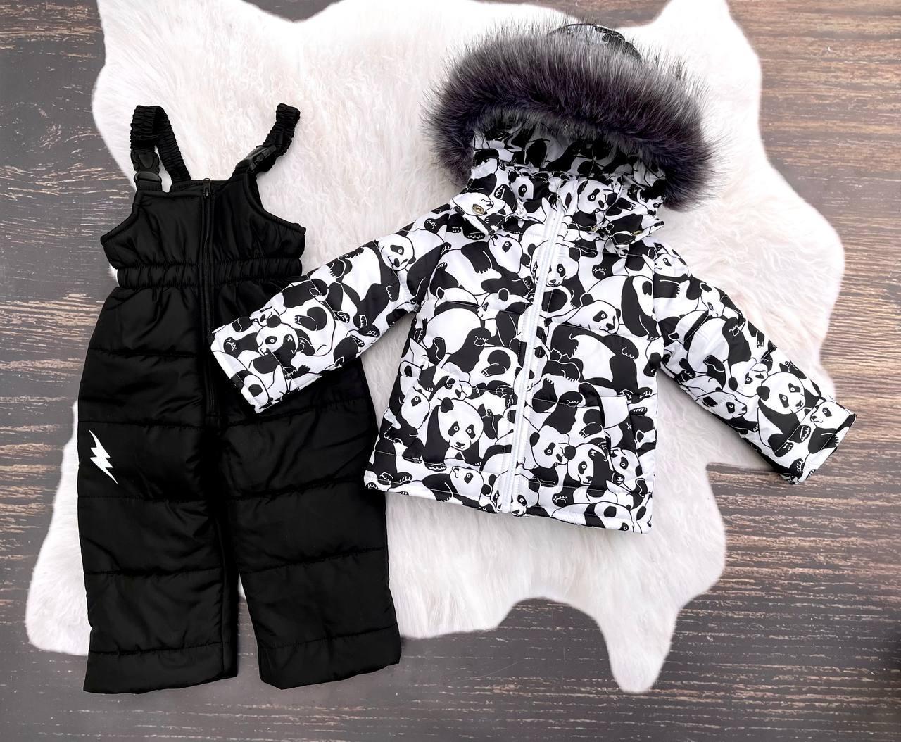 Зимовий дитячий теплий костюм на овчинці від 1 року розміри (86, 92, 98)
