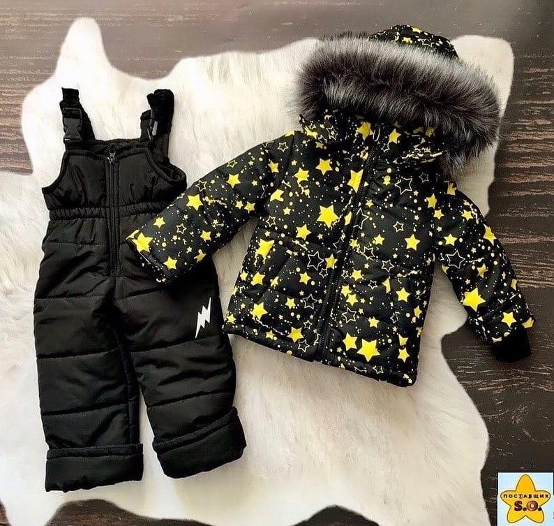 Зимовий дитячий теплий костюм на овчинці від 1 року розміри (86, 92, 98)