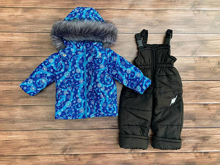 Зимовий дитячий теплий костюм на овчинці розмір 98-104, фото 1