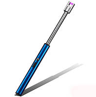USB зажигалка с гибким проводом для газовой плиты, духовки, для розжига, со встроенным аккумулятором (Blue)