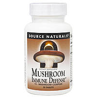 Комплекс из 15 Разновидностей Грибов, Mushroom Immune Defense, Source Naturals, 30 таблеток