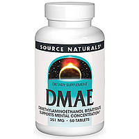 Диметиламіноетанол, 130 мг, DMAE, Source Naturals, 50 таблеток