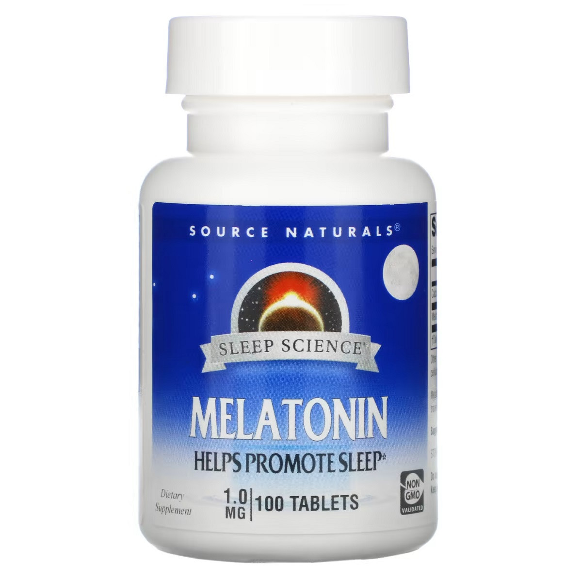 Мелатонін 1 мг, Sleep Science, Source Naturals, 100 таблеток