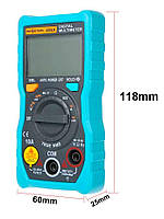 Richmeters, RM404A, мультиметр TrueRMS, похибка: ±0,5%, відліків: 4000, напруга AC/DC 600V: струм: AC/DC 10А,, фото 4