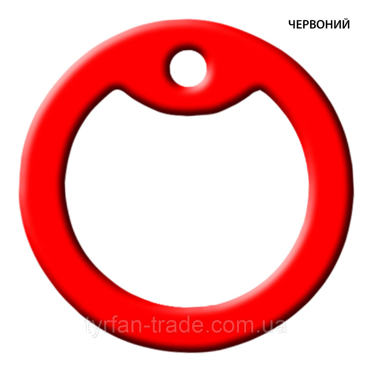Бампер Глушник Гумка обідок на жетон колір червоний