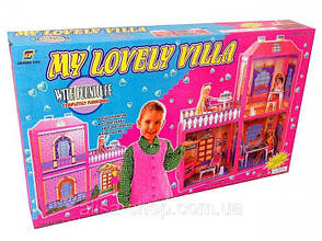 Дитячий двоповерховий будиночок для ляльок 6984 My Lovely Villa для дівчаток від 3 років, фото 1