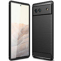 Гумовий чохол для Google Pixel 6A чорний протиударний бампер