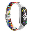 Ремінець Braided Nylon Strap для Xiaomi Mi Band 3 / 4 / 5 / 6 / 7 Rainbow, фото 5