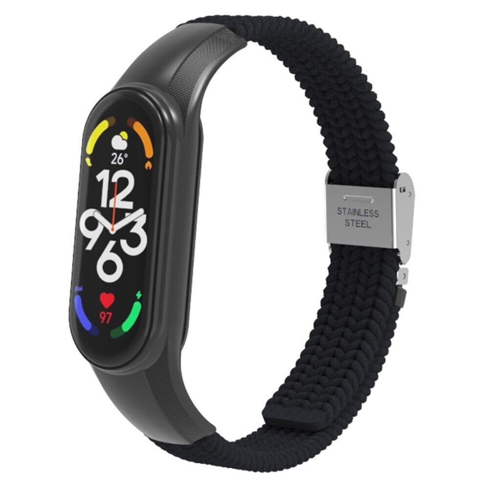 Ремінець Braided Nylon Strap для Xiaomi Mi Band 3 / 4 / 5 / 6 / 7 Charcoal