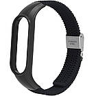 Ремінець Braided Nylon Strap для Xiaomi Mi Band 3 / 4 / 5 / 6 / 7 Charcoal, фото 3