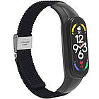 Ремінець Braided Nylon Strap для Xiaomi Mi Band 3 / 4 / 5 / 6 / 7 Charcoal, фото 5
