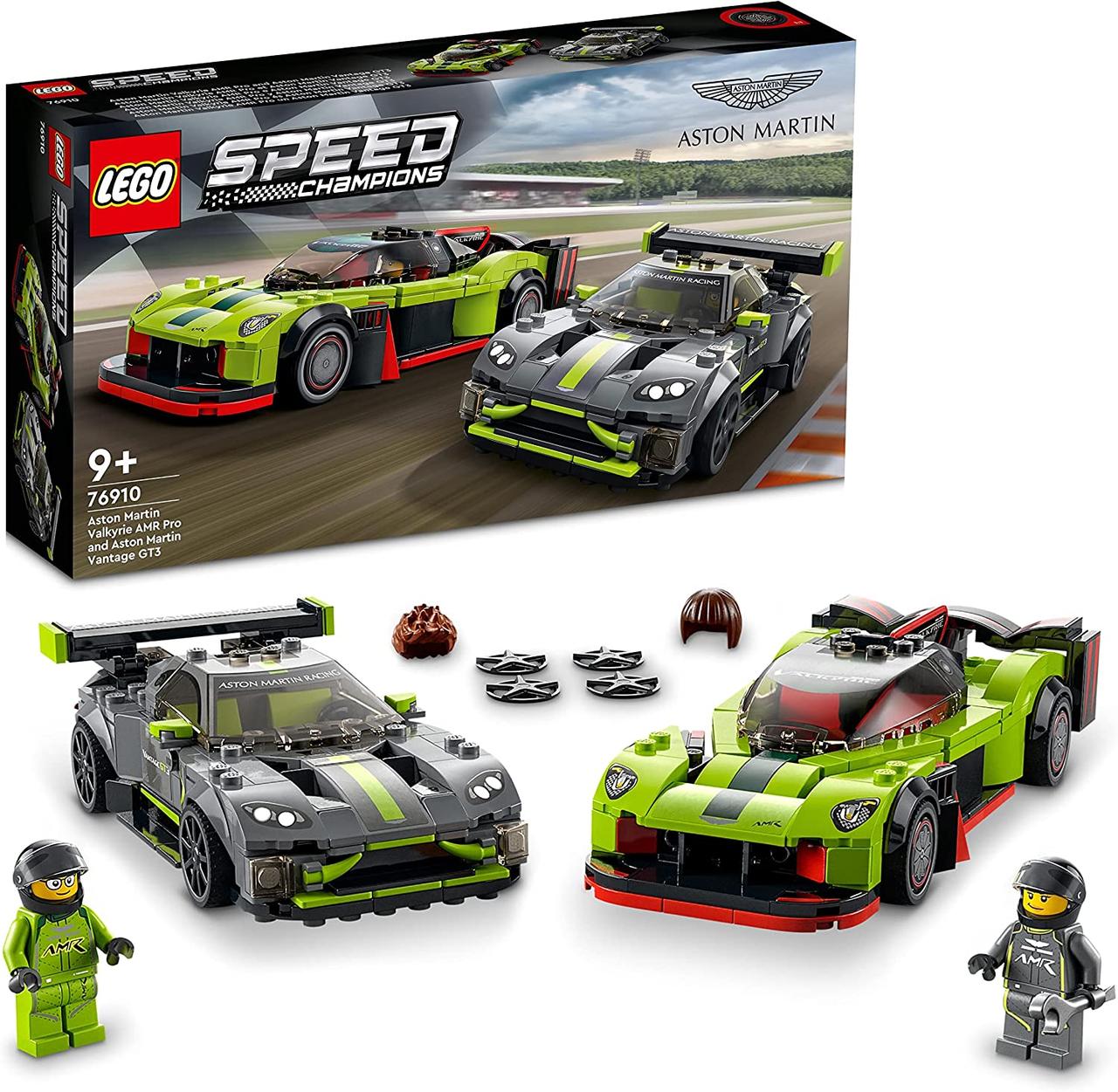 LEGO 76910 Speed Champions гоночні автомобілі Aston Martin Valkyrie AMR PRO та Aston Martin Vantage GT3