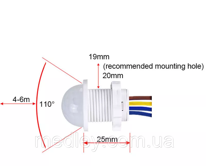 Детектор движения датчик освещение PIR - фото 1 - id-p1719617094