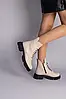 Жіночі демісезонні черевики ShoesBand Бежеві натуральні шкіряні на широку стопу 37 (23,5-24 см), фото 2
