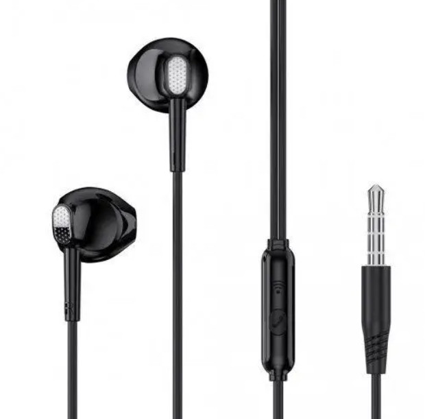 Навушники XO EP52 metal in-ear 3.5mm earphone Black