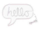 Настінний неоновий світильник нічник HELLO 43*31 см, фото 5