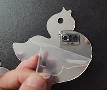 Акрилові дзеркальні наклейки на стіну Птахи дзеркальні набір 9 шт (від 8.5 до 13 см) Б154-9 срібло, фото 5