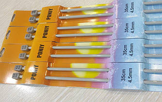 Спиці пряміі  тефлон  №4,5  35см  PONIY