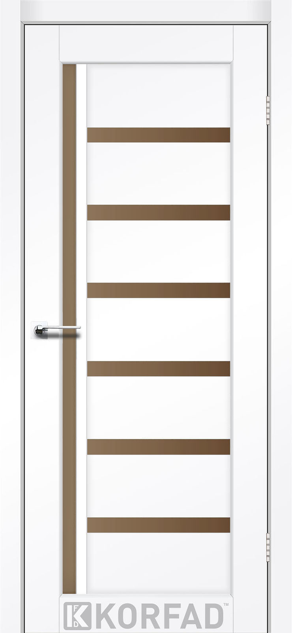 Двері міжкімнатні Корфад/ KORFAD VLD-01 аляска Super PET BR, фото 1