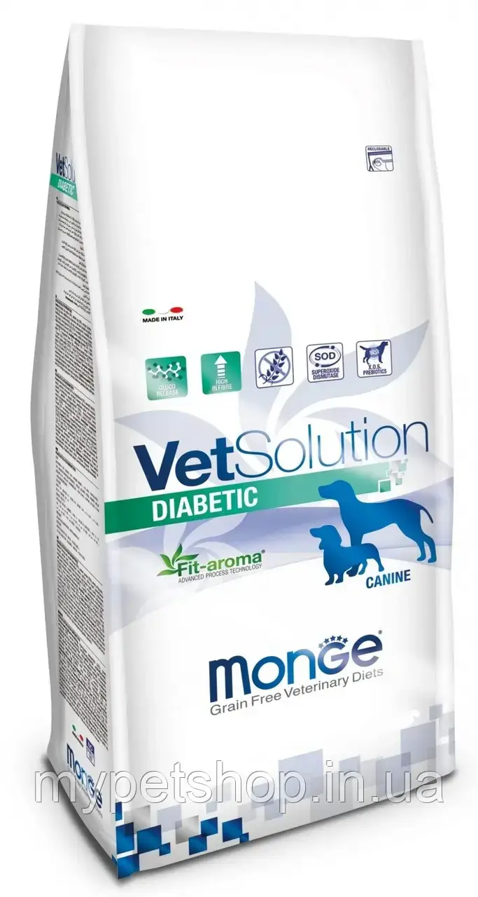 MONGE Монж VetSolution Diabetic canine Сухой корм для собак при ...