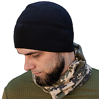 Шапка флисовая тактическая, Черная / Зимняя мужская шапка с флисом / Шапка теплая для ВСУ