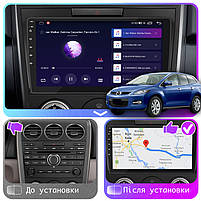 Штатна магнітола 9" Lesko для Mazda CX-7 I 2006-2009 2/32 Gb CarPlay 4G Wi-Fi GPS Prime IPS охолодження 1 шт., фото 4