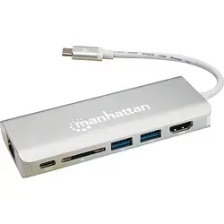 Док-станція Intracom Manhattan 152075 USB3.1 Type-C 60W Hub 7-in-1