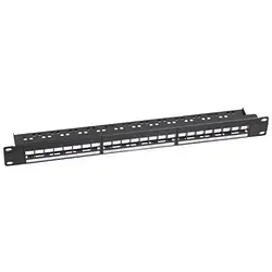 Патч-панель KINGDA KD-PP56-UTP-C5E-24P 19, 24xRJ45, UTP, Cat.5e, з організатором кабеля