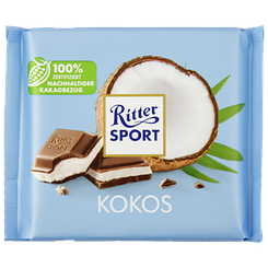 Шоколад Ріттер Спорт кокос Ritter Sport coconut 100g 12шт/ящ (Код: 00-00003939)