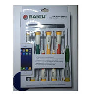 DR Набор инструментов BAKKU BK-8800 ( 8 отверток, пинцет изогнутый и прямой), Blister-box
