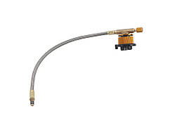 Адаптер для заправки туристичних газових різьбових балонів від побутових балонів із зовнішнім різьбленням