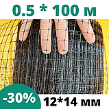 Універсальна вольєрна сітка для птиці 0.5 х 100 м пластикова комірка 12 х 14 мм рулон (Agro-А00494061) DMB, фото 4