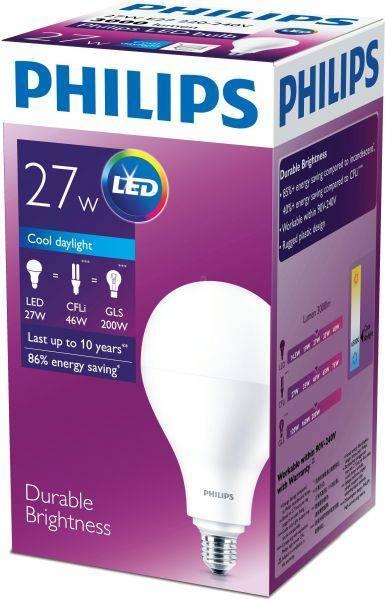 Світлодіодні лампи Philips 27W E27 6500К