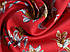 Штапель-твил Бельмондо гілочка квітів, червоний, фото 2