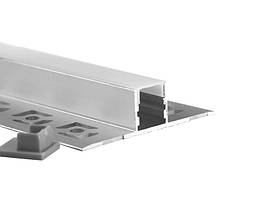 Алюмінієвий профіль LS36 анод. з матовим розсіювачем 3м (ціна 1м)