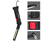 LED ліхтарик на акумуляторі, світлодіодна лампа для майстерень з магнітом, фото 4