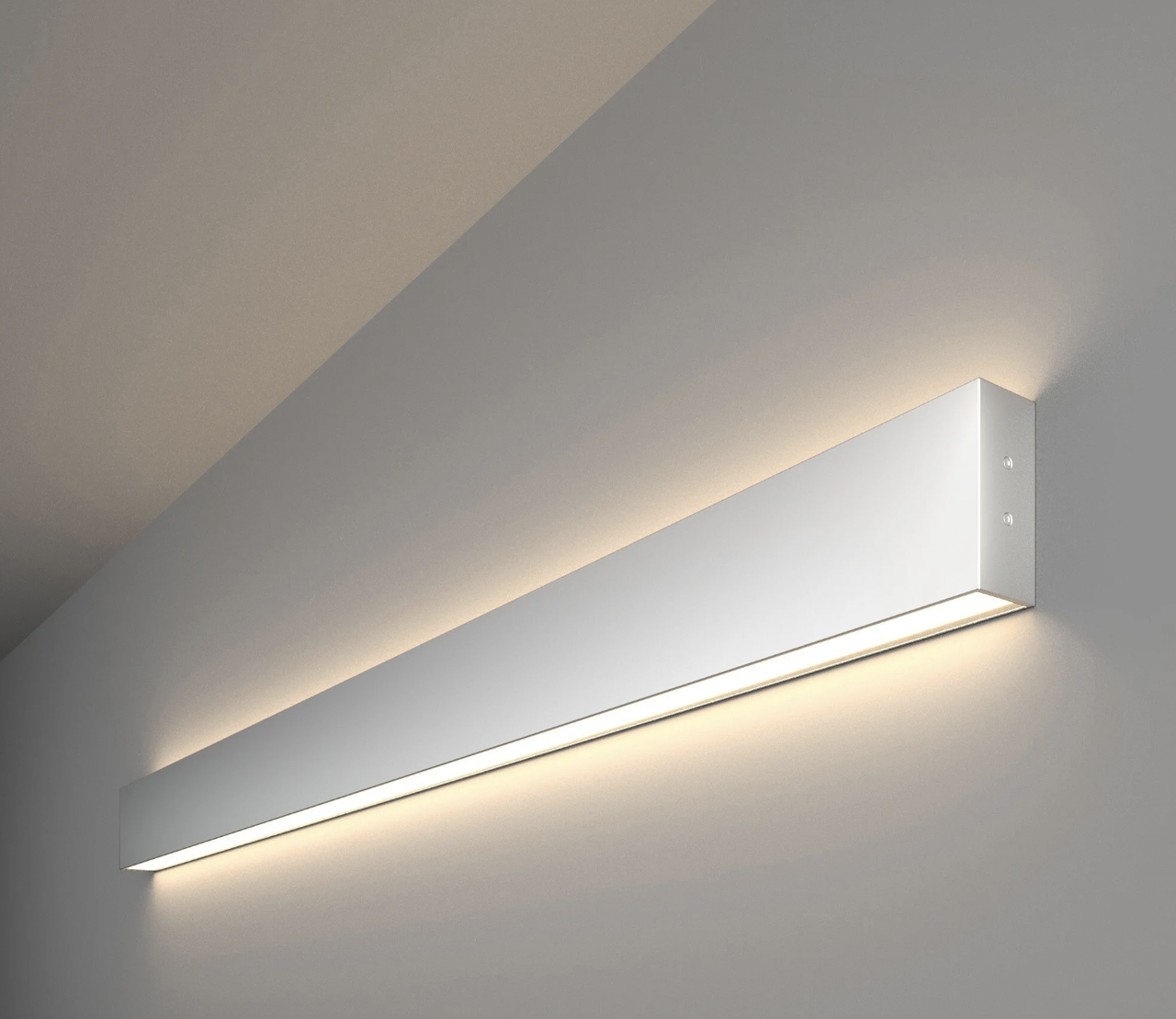 Світильник накладний настінний 40W 5200Lm (130Lm/W) 5000К 1000мм сріблястий корпус
