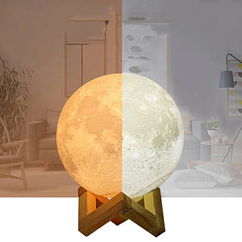 Настільний світильник сенсорний Місяць (10,5см) від USB, Magic 3D Moon / Світлодіодний нічник Місяць